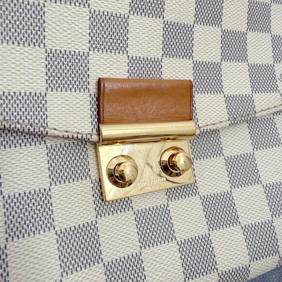 Louis Vuitton Croisette Damier Azur Canvas Top Handle Crossbody Bag - Picture 6 of 14